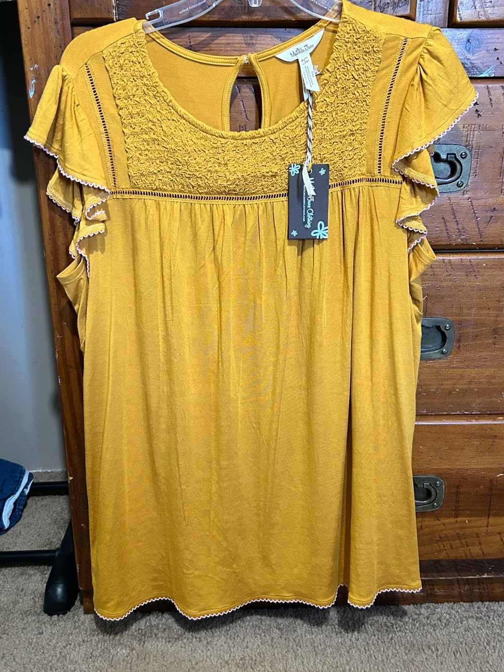 Matilda Jane Heart to Heart Golden Hour Smocked Flutter Sleeve